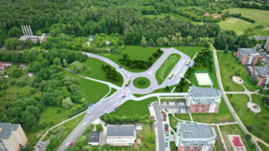 Okružní křižovatka Zlín-Kocanda a točna MHD