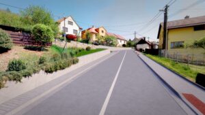 Zlín, Jaroslavice – úprava křižovatky ul. Anenská – vjezd do ulice Pasíčka